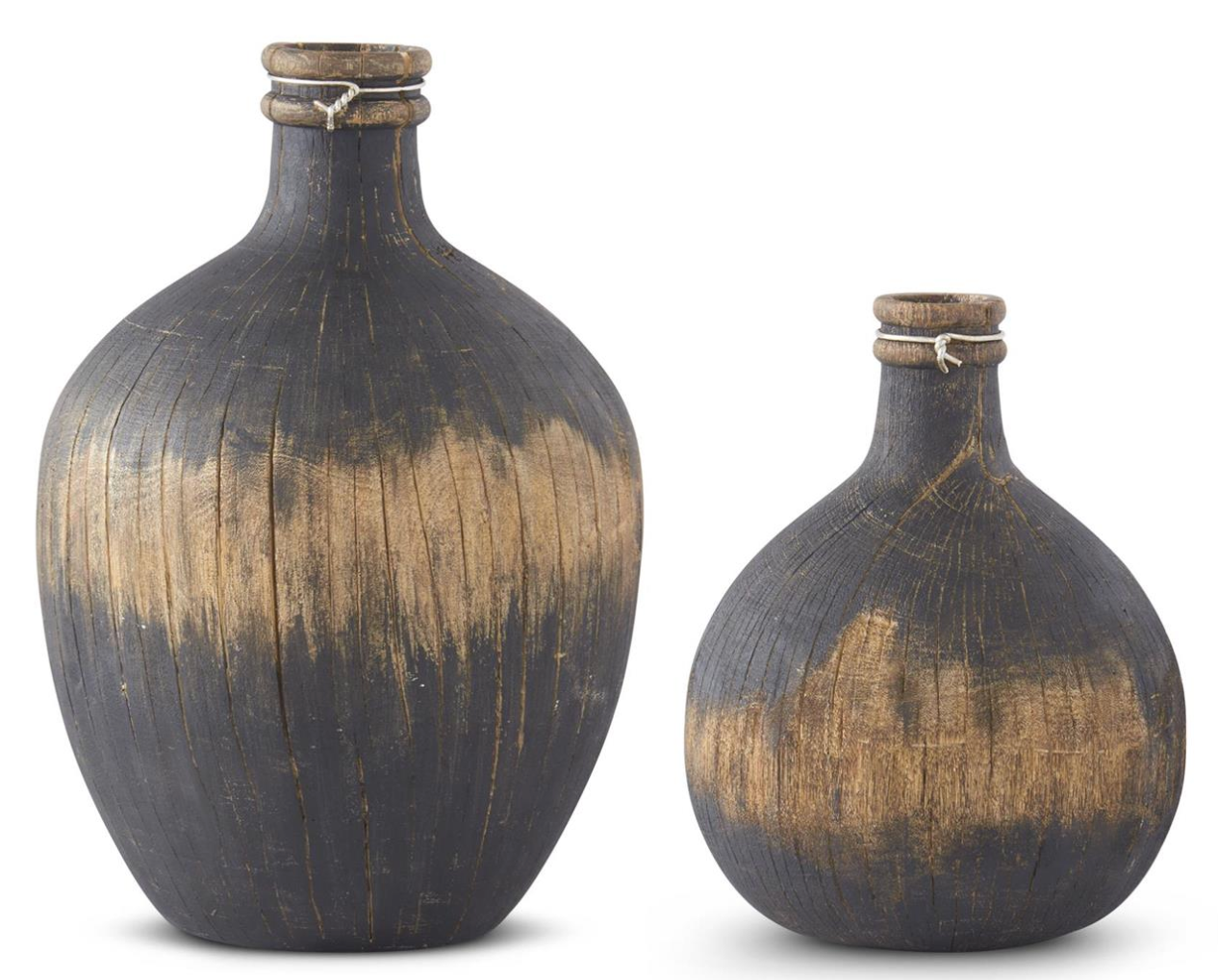 Petite Noir Woodgrain Vessel