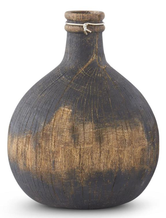 Petite Noir Woodgrain Vessel