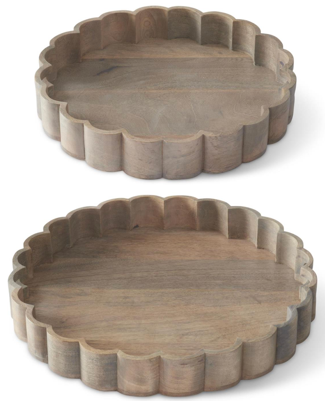Grande Carved Scallop Decorative Tray