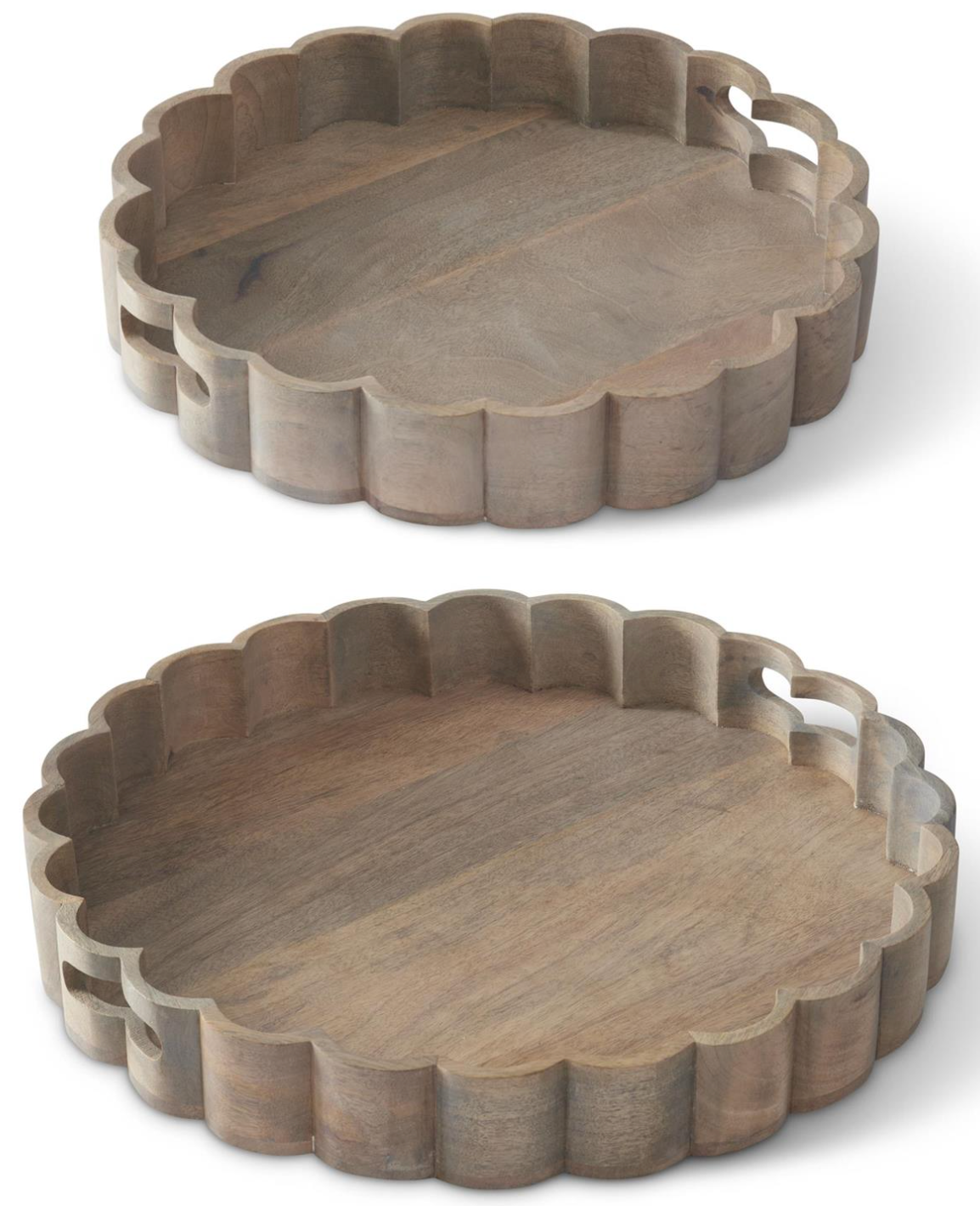 Grande Carved Scallop Decorative Tray