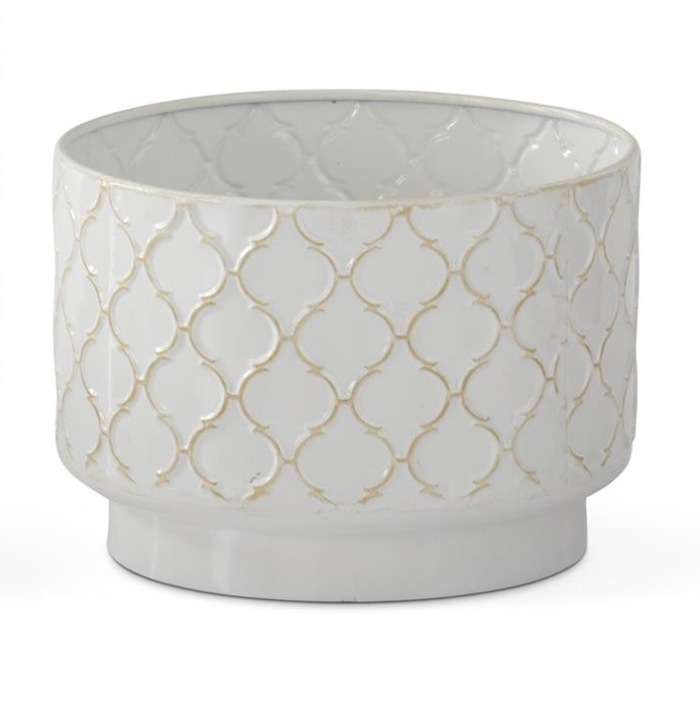 Petite Sagewood Planter - White