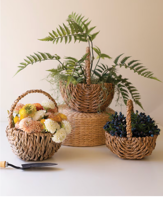 Woven Seagrass Gathering Baskets – Set of 3