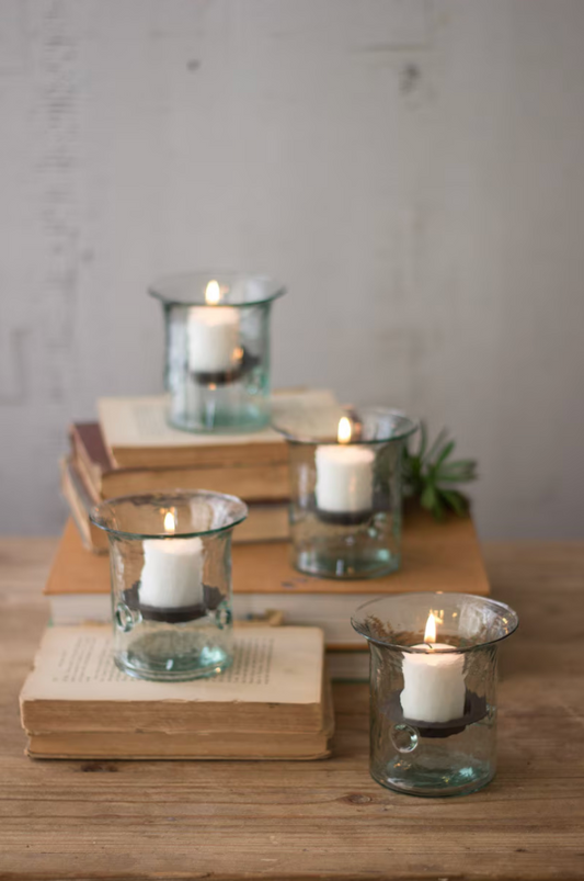 Recycled Glass Cottage Votive