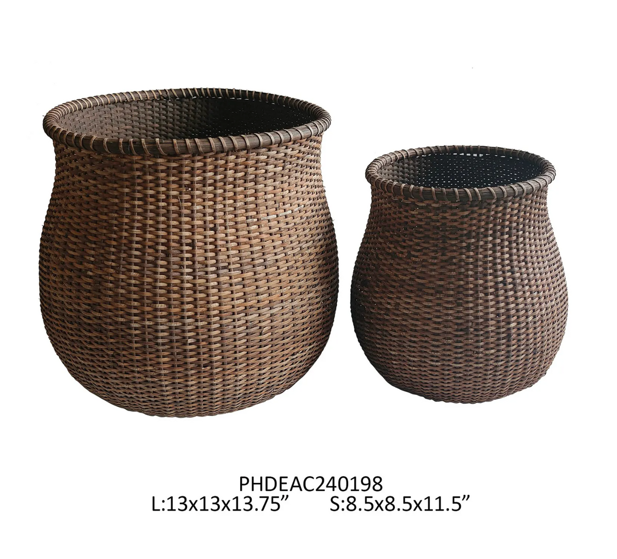 Bly Hollow Rattan Urn Basket - Classic and Grande