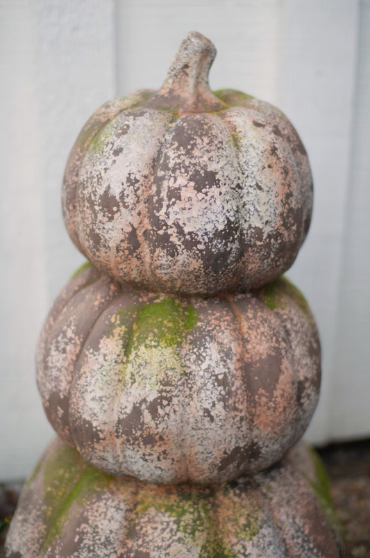 Old Hawthorne Stacked Pumpkin Topiary