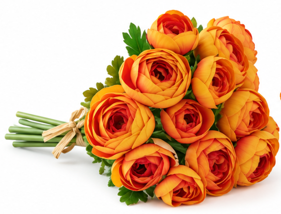 Ember Real Touch Ranunculus Bundle (6 stems)