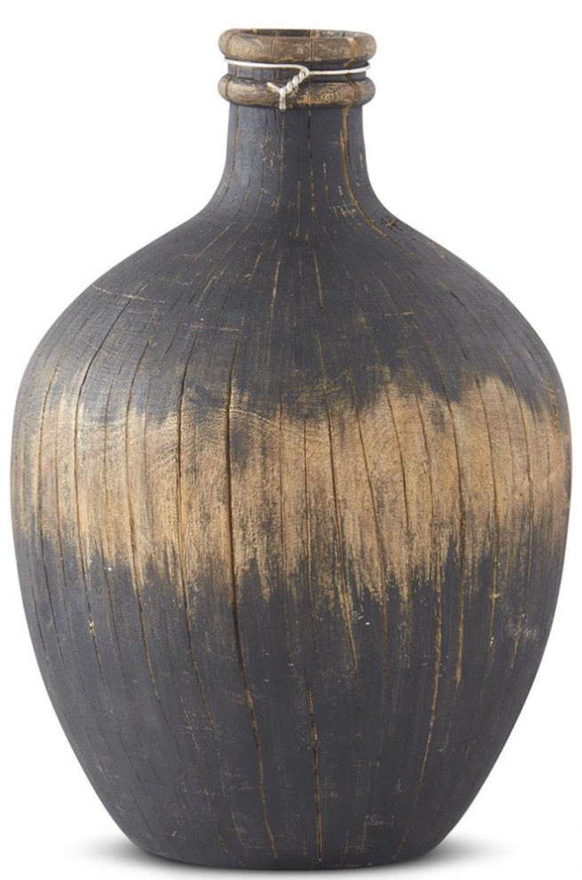 Grande Noir Woodgrain Vessel